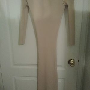 Tan ribbed dress